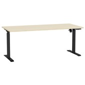 AGILE BOOST HEIGHT ADJUSTABLE SINGLE SIDED ELECTRICAL DESK W1800 X D800 X H7201200MM BLACK FRAME NORDIC MAPLE TOP