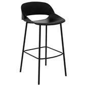 RAVEN BARSTOOL H930MM BLACK FRAME BLACK SEAT