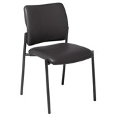 EDEN POLO PLUS VISITOR CHAIR BLACK FRAME CHARISMA BLACK VINYL