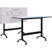 BOOST FLIP LEANER W1800 X D900MM BLACK BASE WHITEBOARD TOP