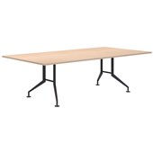 ACCENT SHOT BOARDROOM TABLE L2400 X D1200MM BLACK BASE REFINED OAK TOP