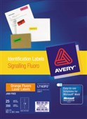 AVERY 35977 L7163FO HIGH VISIBILITY SHIPPING LABEL LASER 14UP FLUORO ORANGE PACK 25