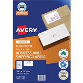 AVERY 936099 J8651 QUICK PEEL ADDRESS LABEL WITH SURE FEED INKJET 65UP WHITE PACK 50