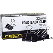 ESSELTE FOLDBACK CLIPS 32MM BOX OF 12