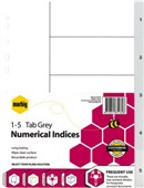 MARBIG PP INDEX DIVIDER 15 TAB A4 GREY