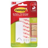 COMMAND ADHESIVE WIREBACKED PICTURE HANGER WHITE PACK 1 HANGER AND 2 STRIPS