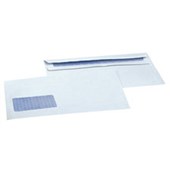 CANDIDA ENVELOPE WINDOW SELF SEAL DLE E20E W225 X L114MM WHITE BOX 100