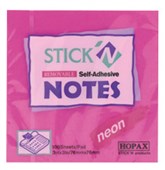 STICKN NOTES SELFADHESIVE 100 SHEET W76 X L76MM NEON MAGENTA