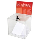 ESSELTE BALLOT BOX LOCKABLE SMALL CLEAR