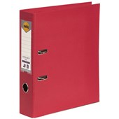 MARBIG LINEN LEVER ARCH FILE PE 75MM A4 DEEP RED