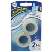 SELLOTAPE OFFICE TAPE REFILLS CRYSTAL CLEAR 18MM X 15M PKT2